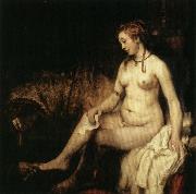 Rembrandt van rijn Bathsheba with David's Letter Sweden oil painting artist